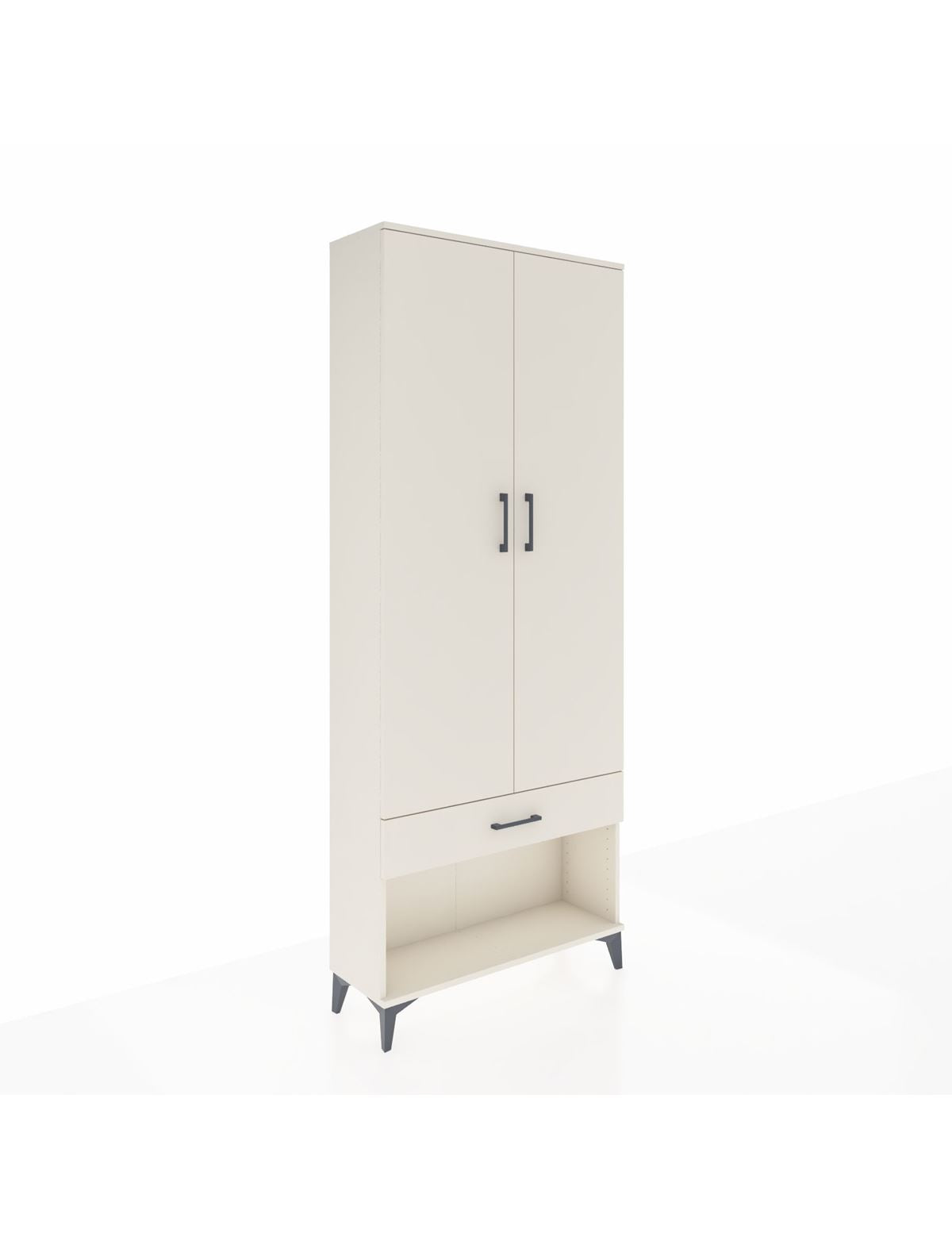 Arges Dolap 4 Raflı Tek Çekmeceli 2 Kapaklı 88x30x221 Aytaşı-Aytaşı