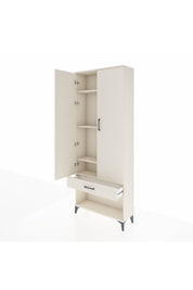 Arges Dolap 4 Raflı Tek Çekmeceli 2 Kapaklı 88x30x221 Aytaşı-Aytaşı