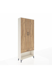 Arges Dolap 4 Raflı Tek Çekmeceli 2 Kapaklı 88x30x221 Aytaşı-Çam