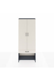 Arges Dolap 4 Raflı Tek Çekmeceli 2 Kapaklı 88x30x221 Antrasit-Aytaşı