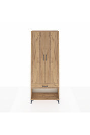 Arges Dolap 4 Raflı Tek Çekmeceli 2 Kapaklı 88x30x221 Çam-Çam