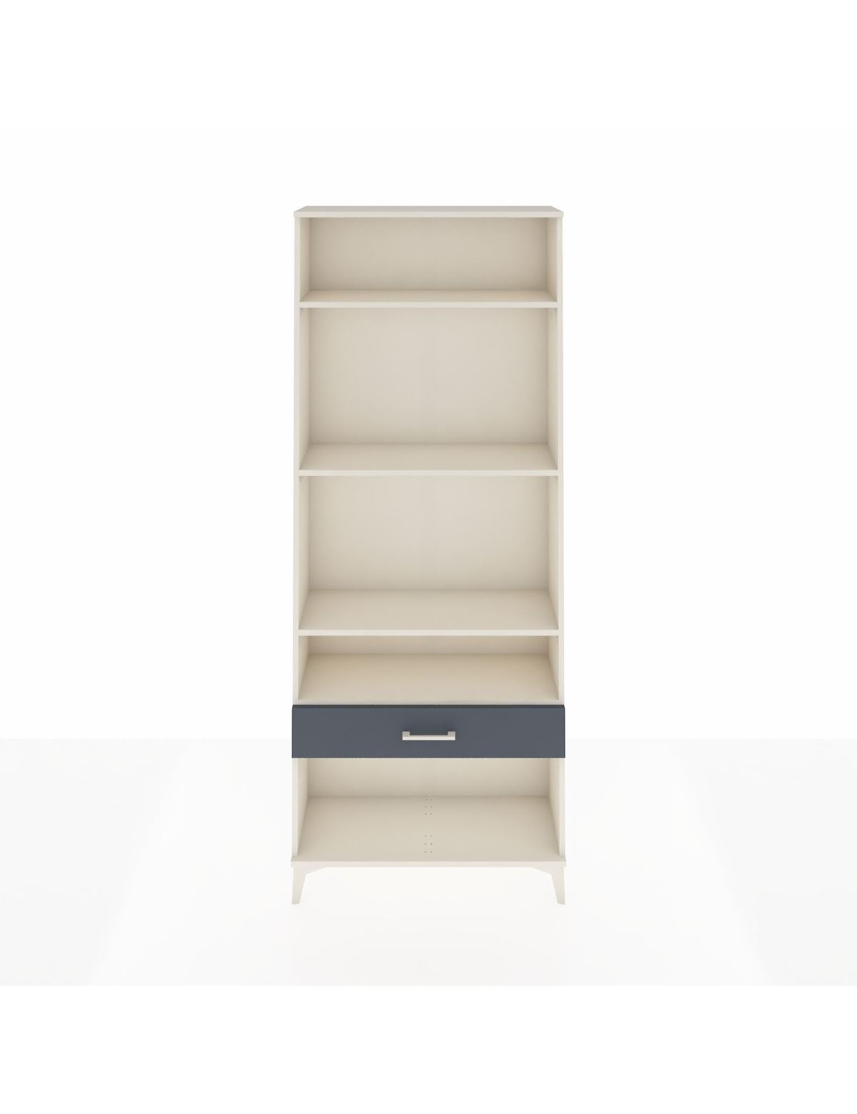 Arges Dolap 4 Raflı Tek Çekmeceli 88x30x221 Aytaşı-Antrasit