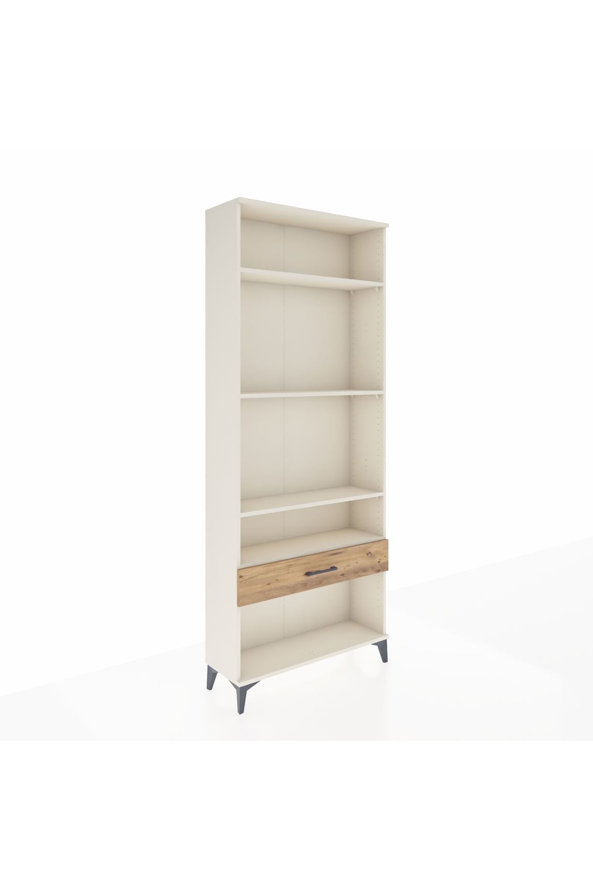 Arges Dolap 4 Raflı Tek Çekmeceli 88x30x221 Aytaşı-Çam