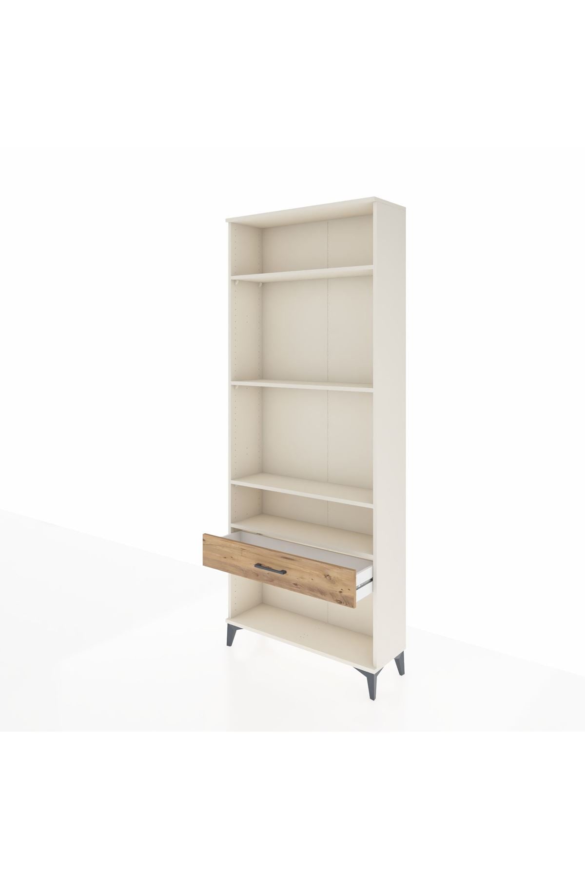 Arges Dolap 4 Raflı Tek Çekmeceli 88x30x221 Aytaşı-Çam