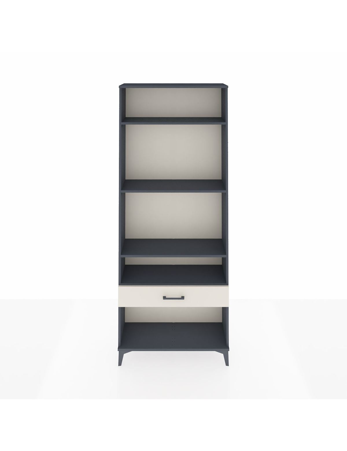 Arges Dolap 4 Raflı Tek Çekmeceli 88x30x221 Antrasit-Aytaşı