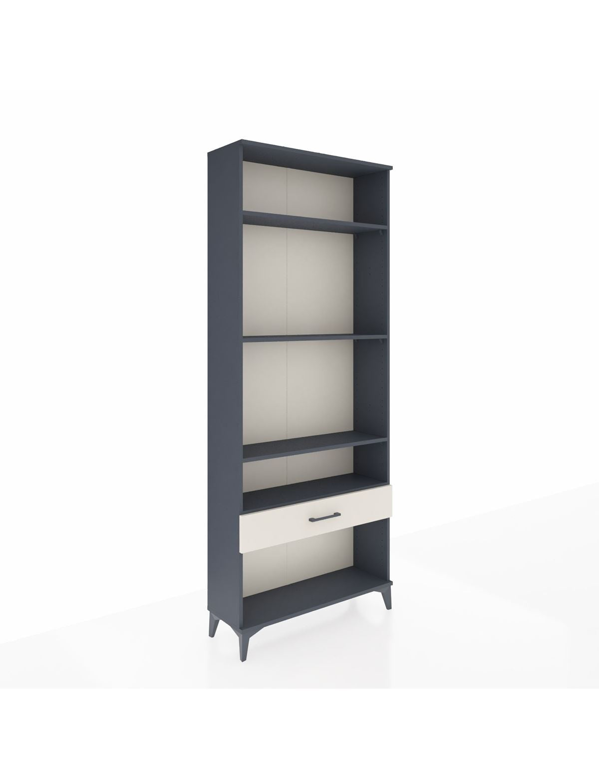 Arges Dolap 4 Raflı Tek Çekmeceli 88x30x221 Antrasit-Aytaşı