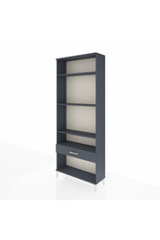 Arges Dolap 4 Raflı Tek Çekmeceli 88x30x221 Antrasit-Antrasit