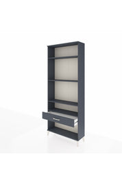 Arges Dolap 4 Raflı Tek Çekmeceli 88x30x221 Antrasit-Antrasit