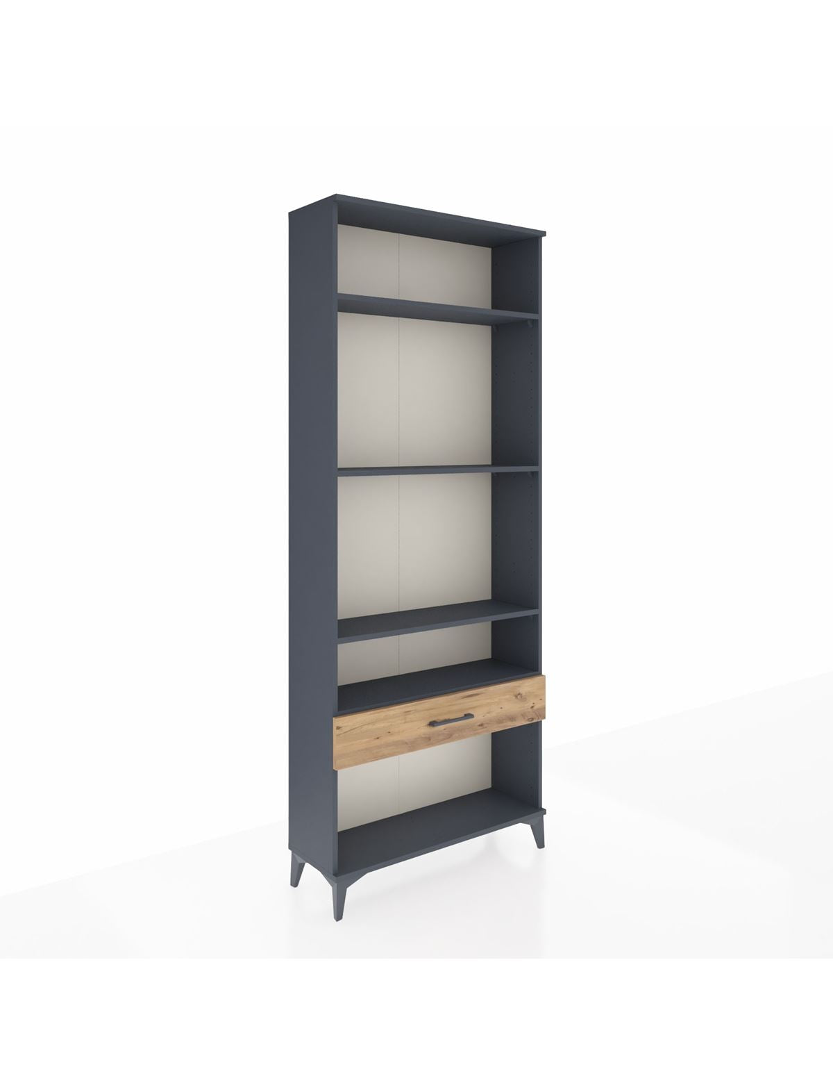 Arges Dolap 4 Raflı Tek Çekmeceli 88x30x221 Antrasit-Çam