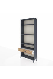 Arges Dolap 4 Raflı Tek Çekmeceli 88x30x221 Antrasit-Çam