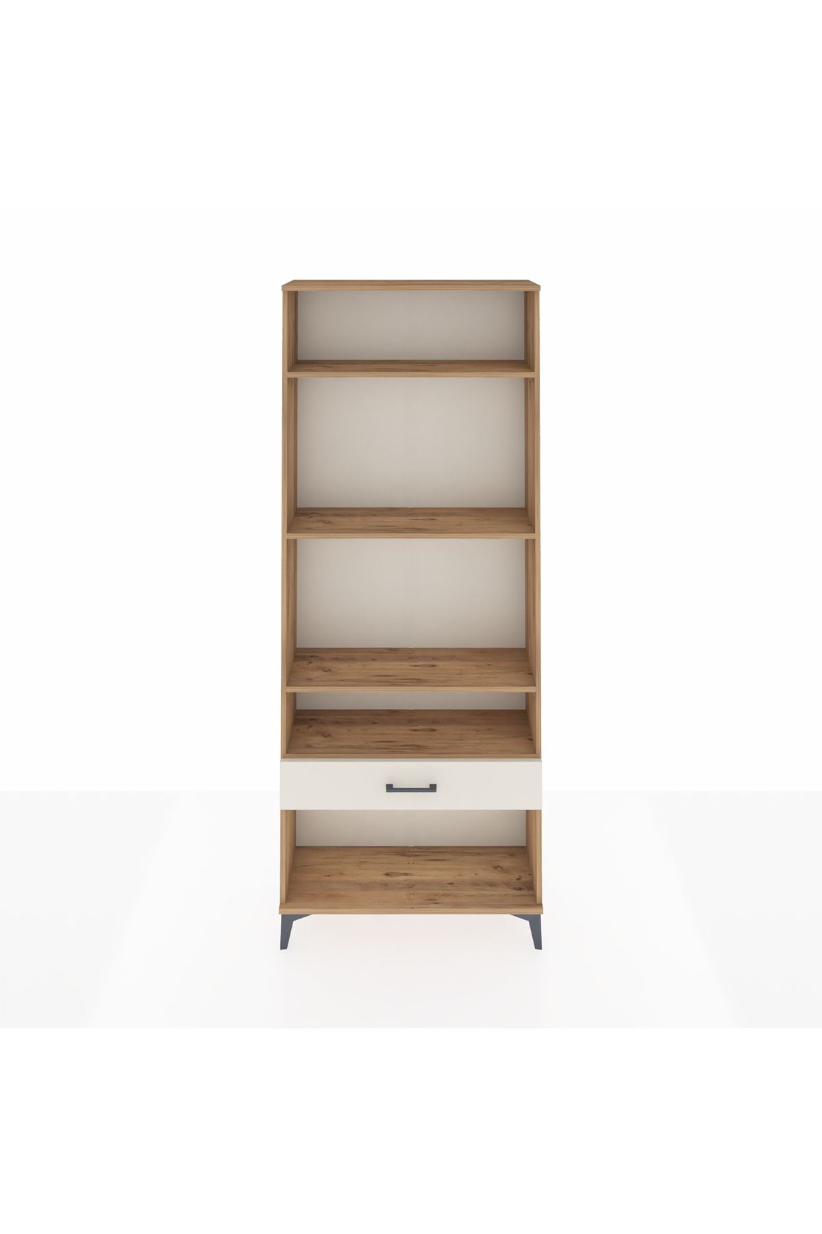 Arges Dolap 4 Raflı Tek Çekmeceli 88x30x221 Çam-Aytaşı