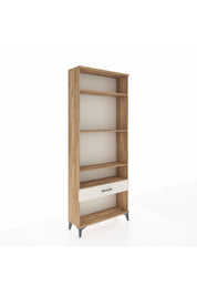 Arges Dolap 4 Raflı Tek Çekmeceli 88x30x221 Çam-Aytaşı