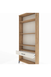 Arges Dolap 4 Raflı Tek Çekmeceli 88x30x221 Çam-Aytaşı