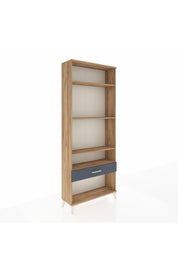 Arges Dolap 4 Raflı Tek Çekmeceli 88x30x221 Çam-Antrasit