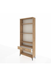 Arges Dolap 4 Raflı Tek Çekmeceli 88x30x221 Çam-Çam