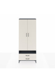 Arges Dolap 3 Raflı 2 Çekmeceli Tek Askılı 88x30x221 Antrasit-Aytaşı