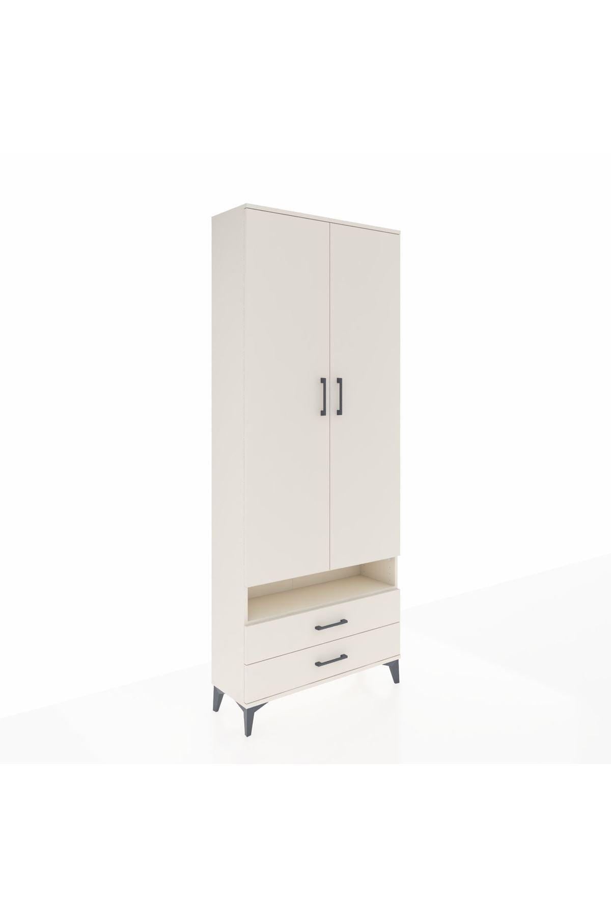 Arges Dolap 5 Raflı 2 Çekmeceli 2 Kapaklı 88x30x221 Aytaşı-Aytaşı