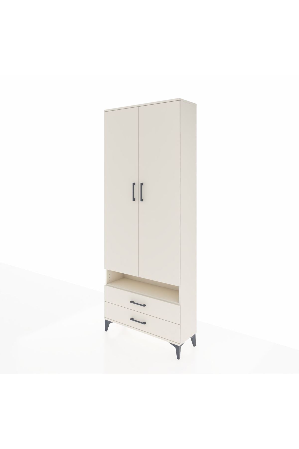 Arges Dolap 5 Raflı 2 Çekmeceli 2 Kapaklı 88x30x221 Aytaşı-Aytaşı