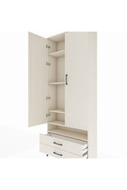 Arges Dolap 5 Raflı 2 Çekmeceli 2 Kapaklı 88x30x221 Aytaşı-Aytaşı