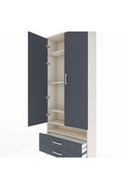 Arges Dolap 5 Raflı 2 Çekmeceli 2 Kapaklı 88x30x221 Aytaşı-Antrasit