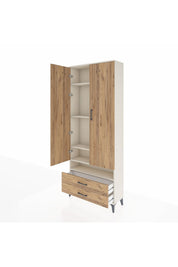 Arges Dolap 5 Raflı 2 Çekmeceli 2 Kapaklı 88x30x221 Aytaşı-Çam