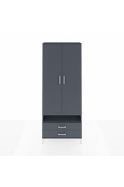 Arges Dolap 5 Raflı 2 Çekmeceli 2 Kapaklı 88x30x221 Antrasit-Antrasit