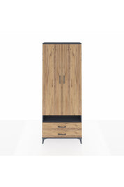 Arges Dolap 5 Raflı 2 Çekmeceli 2 Kapaklı 88x30x221 Antrasit-Çam