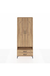 Arges Dolap 5 Raflı 2 Çekmeceli 2 Kapaklı 88x30x221 Çam-Çam