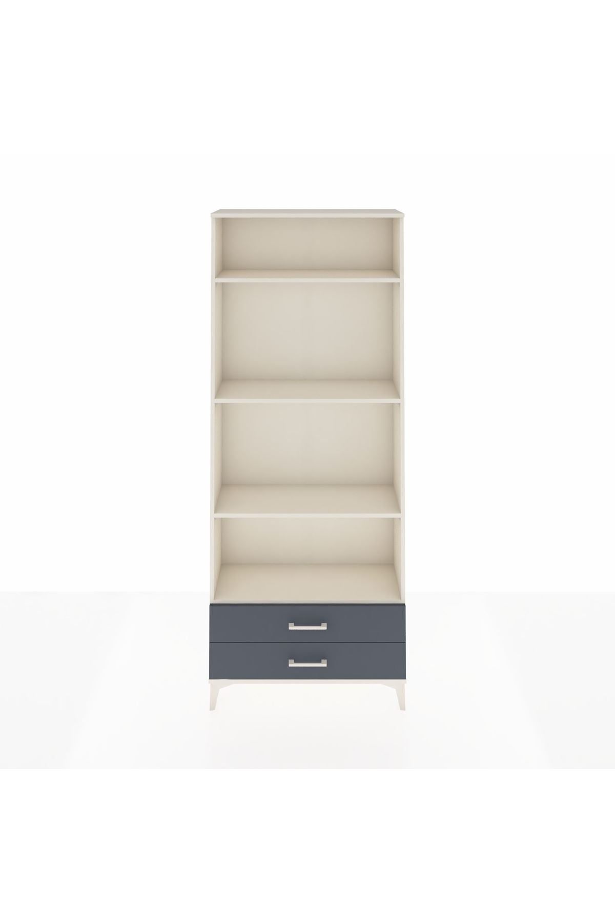 Arges Dolap 4 Raflı 2 Çekmeceli 88x30x221 Aytaşı-Antrasit