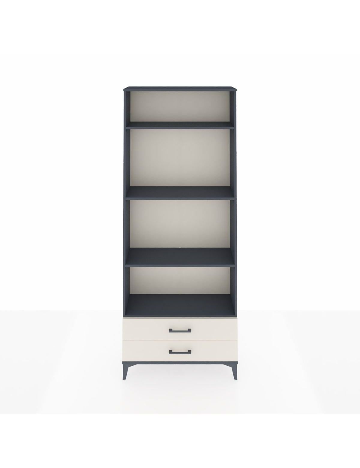 Arges Dolap 4 Raflı 2 Çekmeceli 88x30x221 Antrasit-Aytaşı