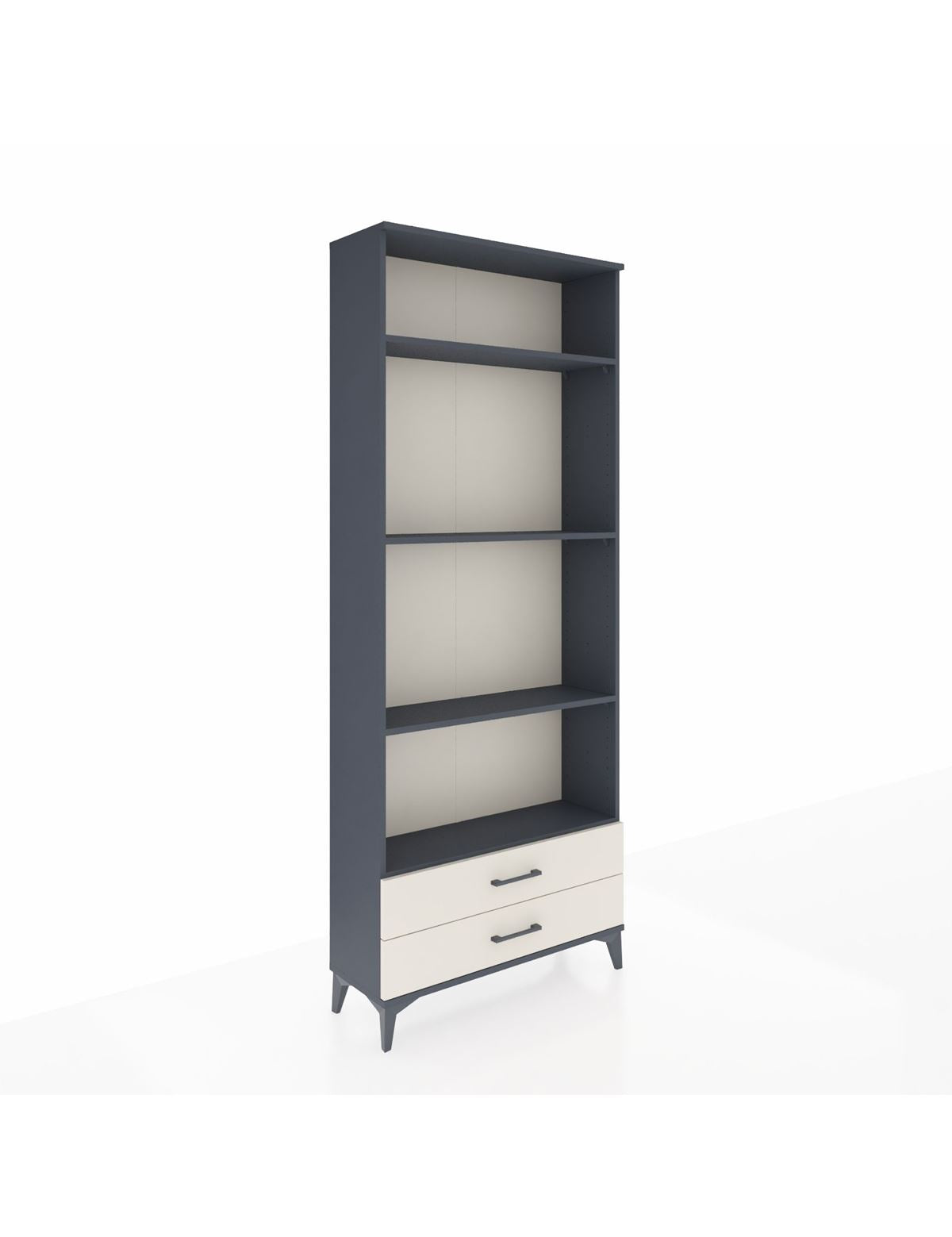 Arges Dolap 4 Raflı 2 Çekmeceli 88x30x221 Antrasit-Aytaşı