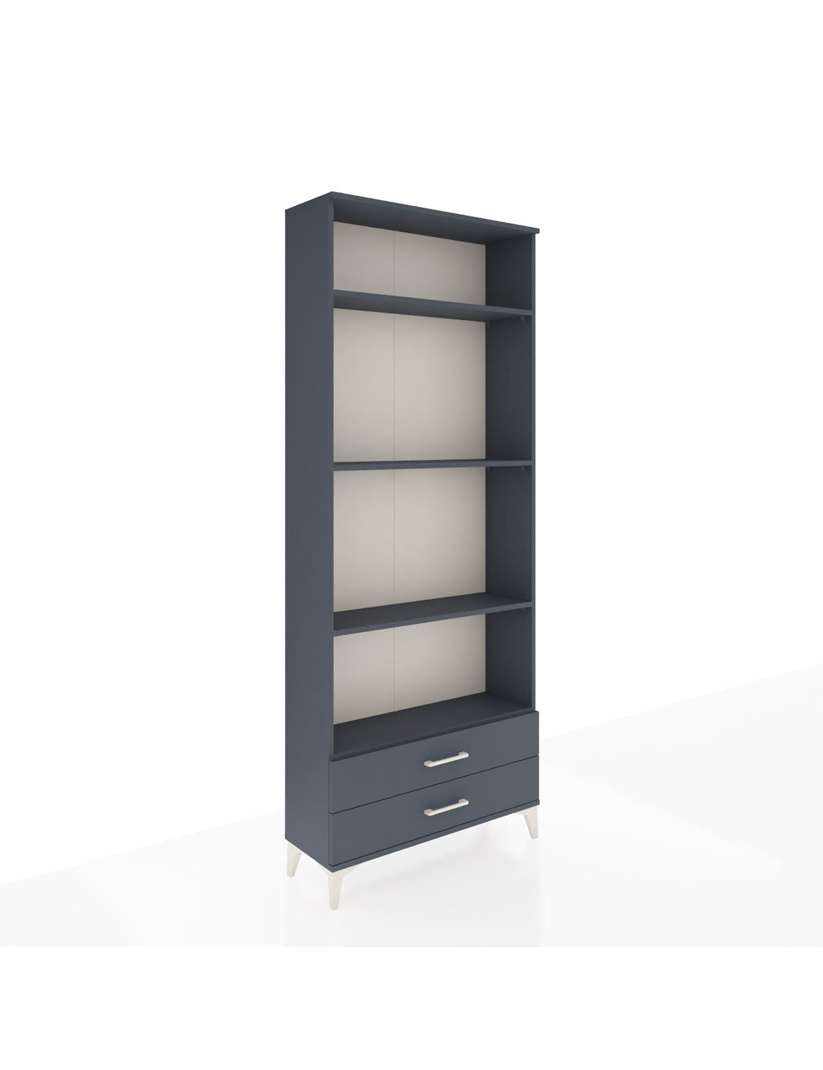 Arges Dolap 4 Raflı 2 Çekmeceli 88x30x221 Antrasit-Antrasit