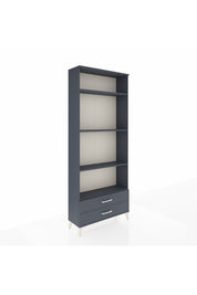 Arges Dolap 4 Raflı 2 Çekmeceli 88x30x221 Antrasit-Antrasit