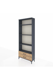 Arges Dolap 4 Raflı 2 Çekmeceli 88x30x221 Antrasit-Çam