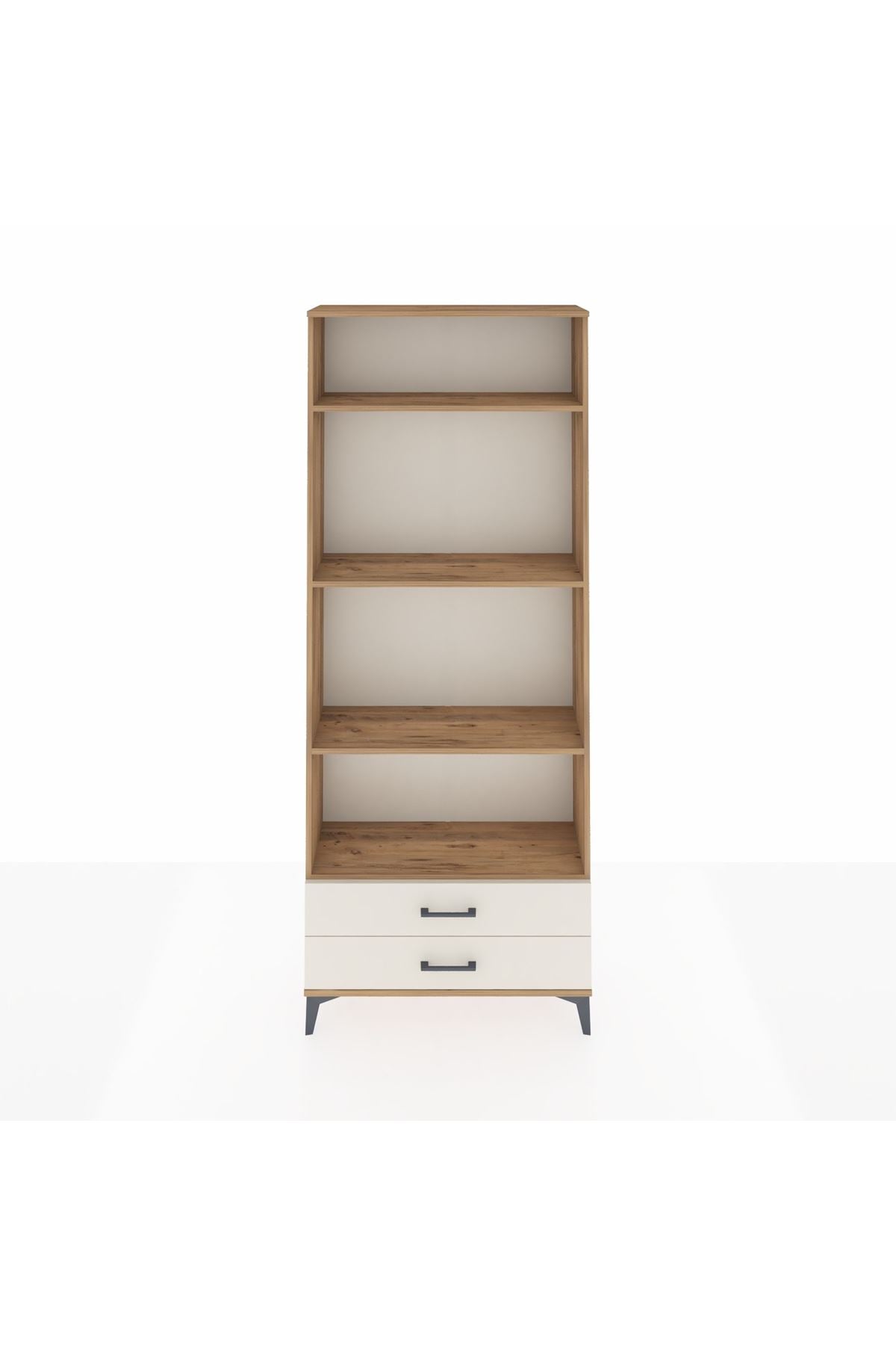 Arges Dolap 4 Raflı 2 Çekmeceli 88x30x221 Çam-Aytaşı