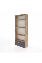 Arges Dolap 4 Raflı 2 Çekmeceli 88x30x221 Çam-Antrasit