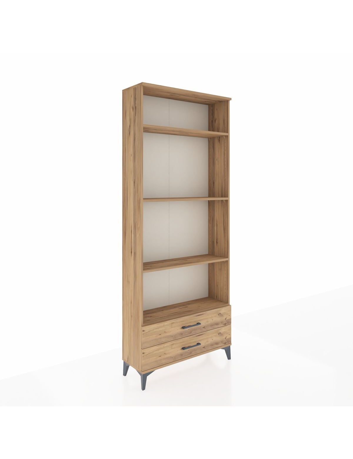 Arges Dolap 4 Raflı 2 Çekmeceli 88x30x221 Çam-Çam