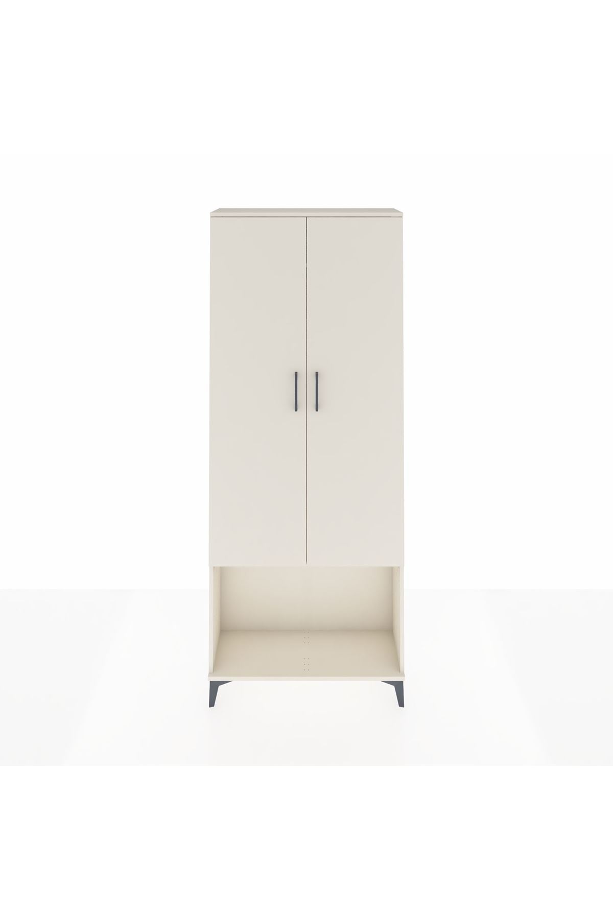 Arges Dolap 2 Raflı 2 Kapaklı Tek Askılı 88x30x221 Aytaşı-Aytaşı
