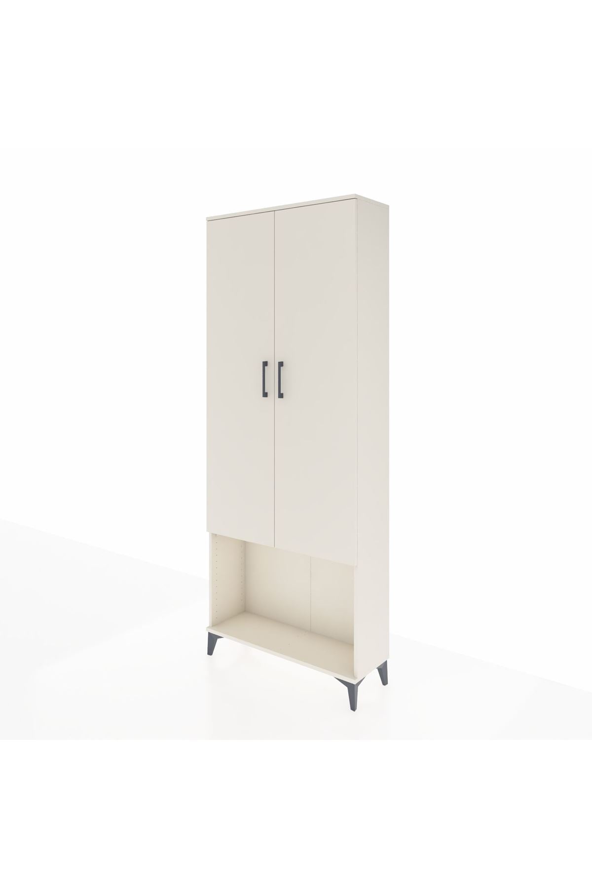 Arges Dolap 2 Raflı 2 Kapaklı Tek Askılı 88x30x221 Aytaşı-Aytaşı