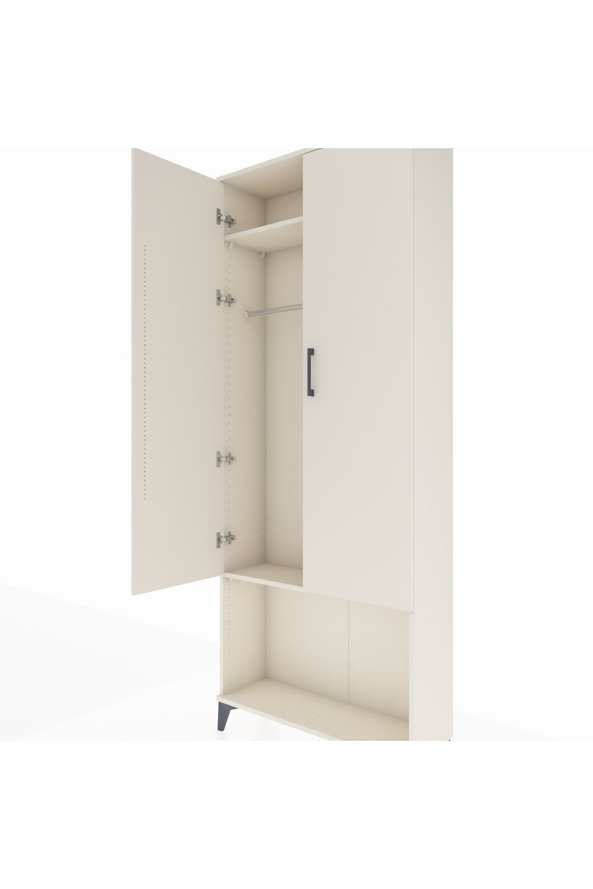 Arges Dolap 2 Raflı 2 Kapaklı Tek Askılı 88x30x221 Aytaşı-Aytaşı