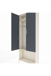 Arges Dolap 2 Raflı 2 Kapaklı Tek Askılı 88x30x221 Aytaşı-Antrasit