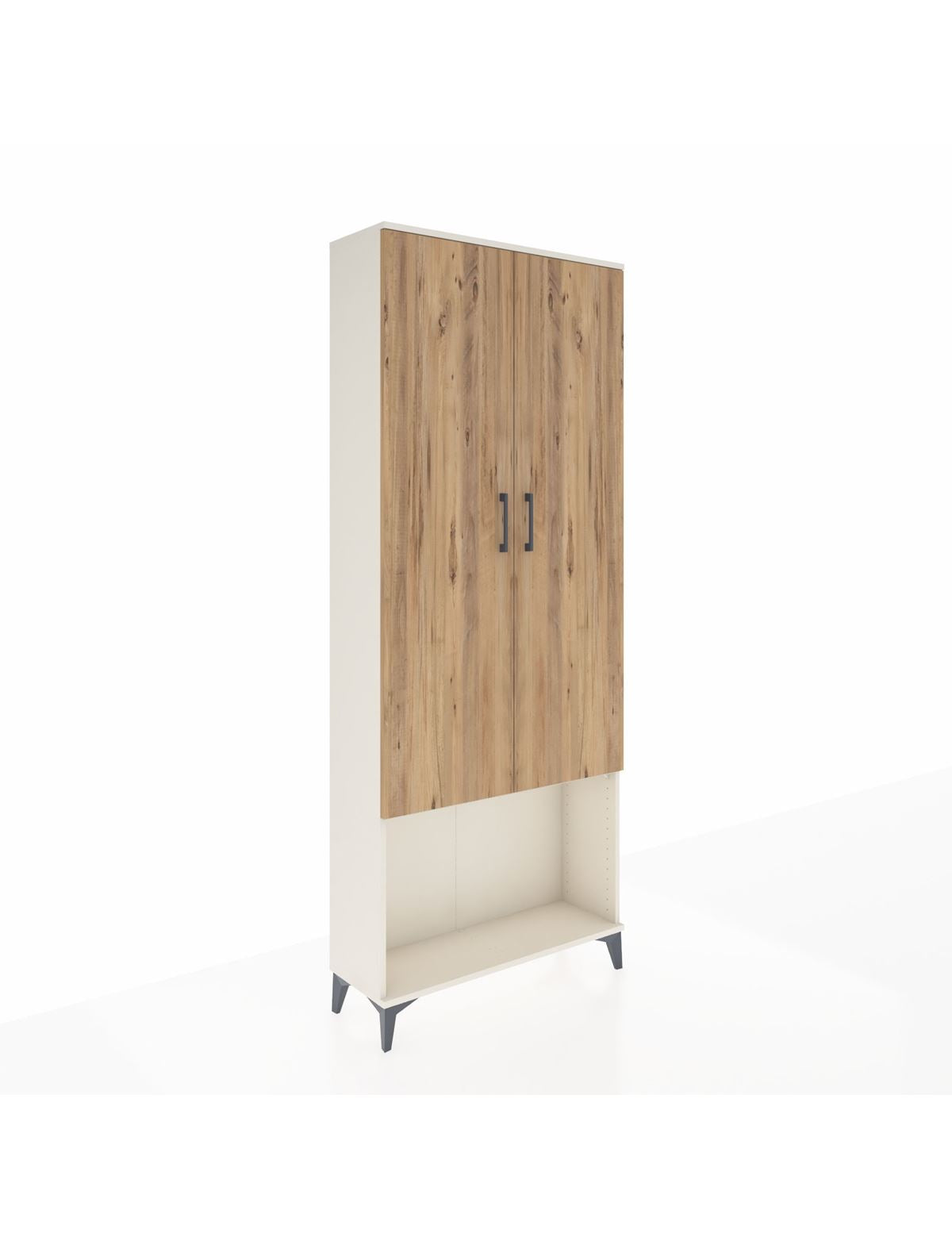 Arges Dolap 2 Raflı 2 Kapaklı Tek Askılı 88x30x221 Aytaşı-Çam