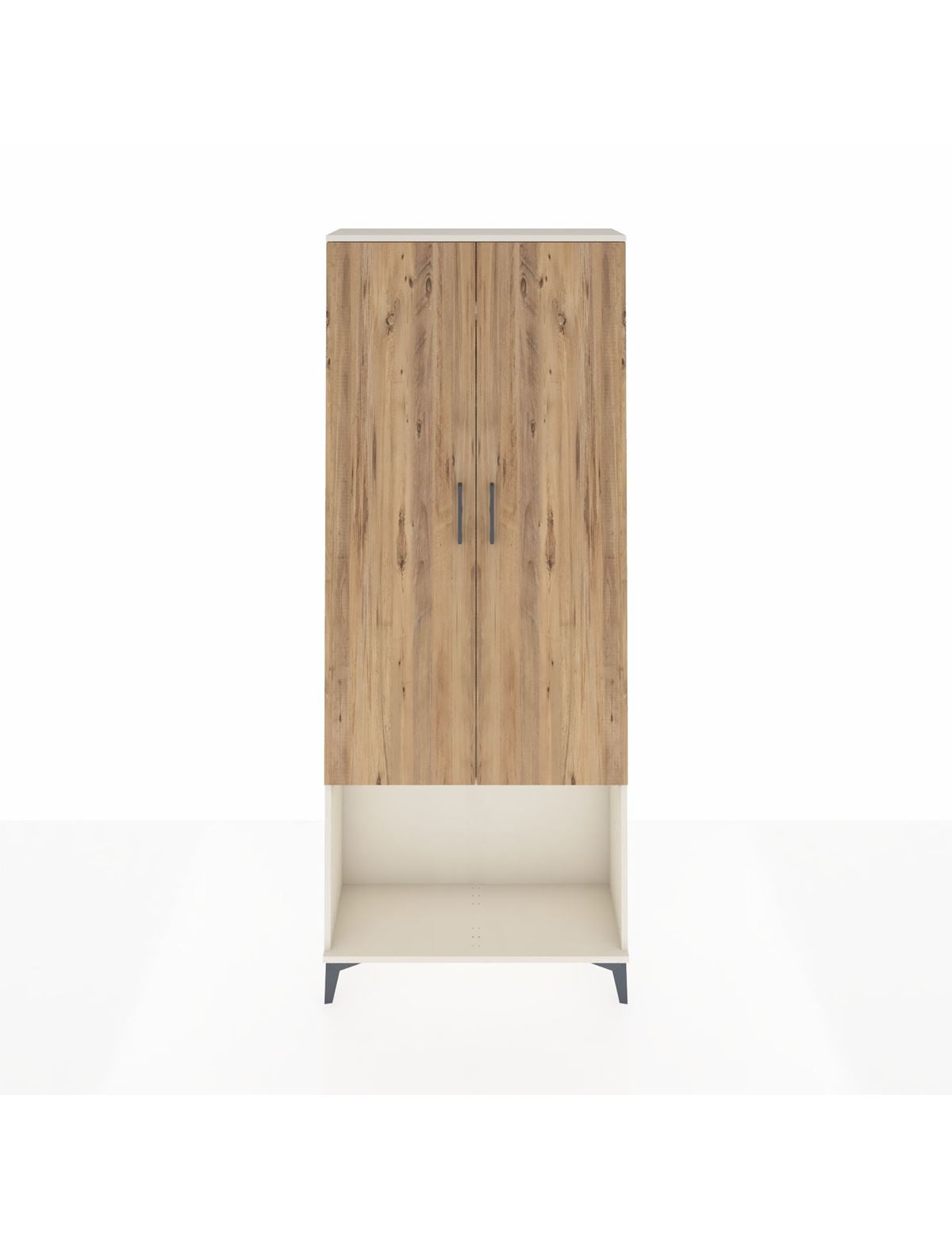 Arges Dolap 2 Raflı 2 Kapaklı Tek Askılı 88x30x221 Aytaşı-Çam