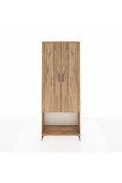 Arges Dolap 2 Raflı 2 Kapaklı Tek Askılı 88x30x221 Çam-Çam