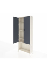 Arges Dolap 4 Raflı 2 Kapaklı 88x30x221 Aytaşı-Antrasit