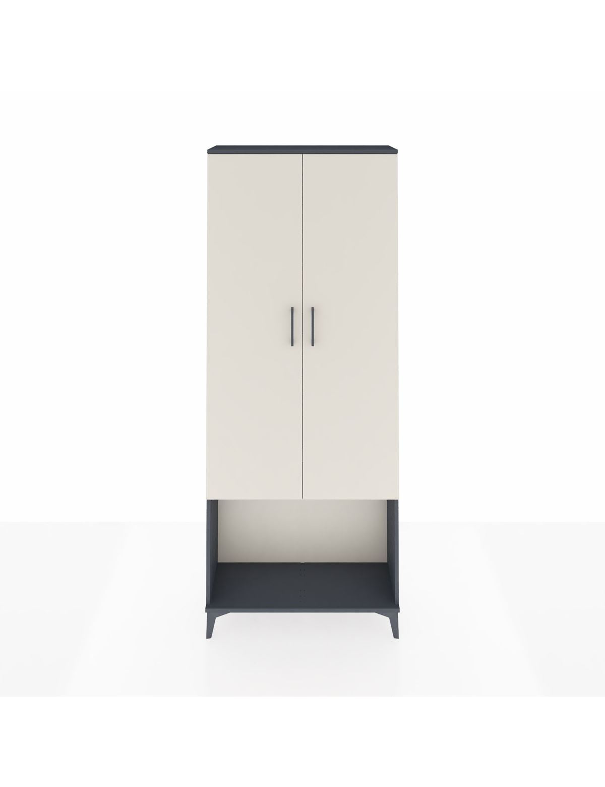 Arges Dolap 4 Raflı 2 Kapaklı 88x30x221 Antrasit-Aytaşı