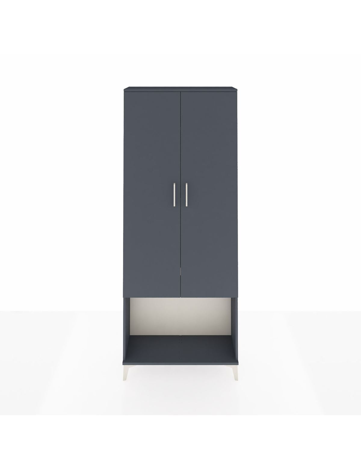 Arges Dolap 4 Raflı 2 Kapaklı 88x30x221 Antrasit-Antrasit