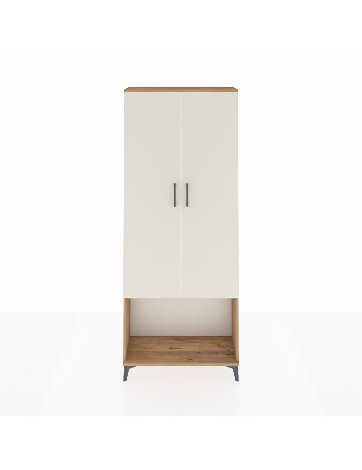 Arges Dolap 4 Raflı 2 Kapaklı 88x30x221 Çam-Aytaşı