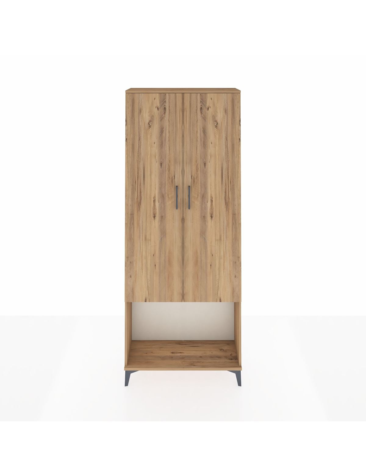 Arges Dolap 4 Raflı 2 Kapaklı 88x30x221 Çam-Çam