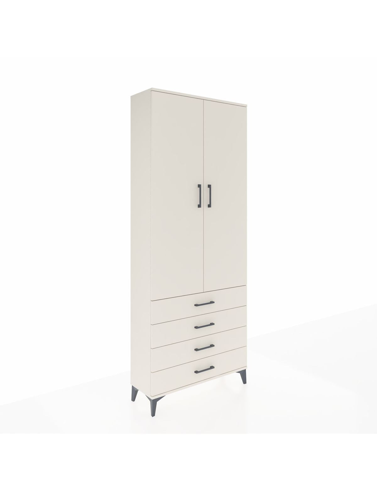 Arges Dolap 2 Raflı 4 Çekmeceli Tek Askılı 88x30x221 Aytaşı-Aytaşı